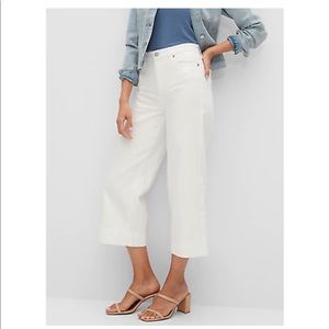Banana Republic 100% Cotton Wide Leg Cropped Jeans